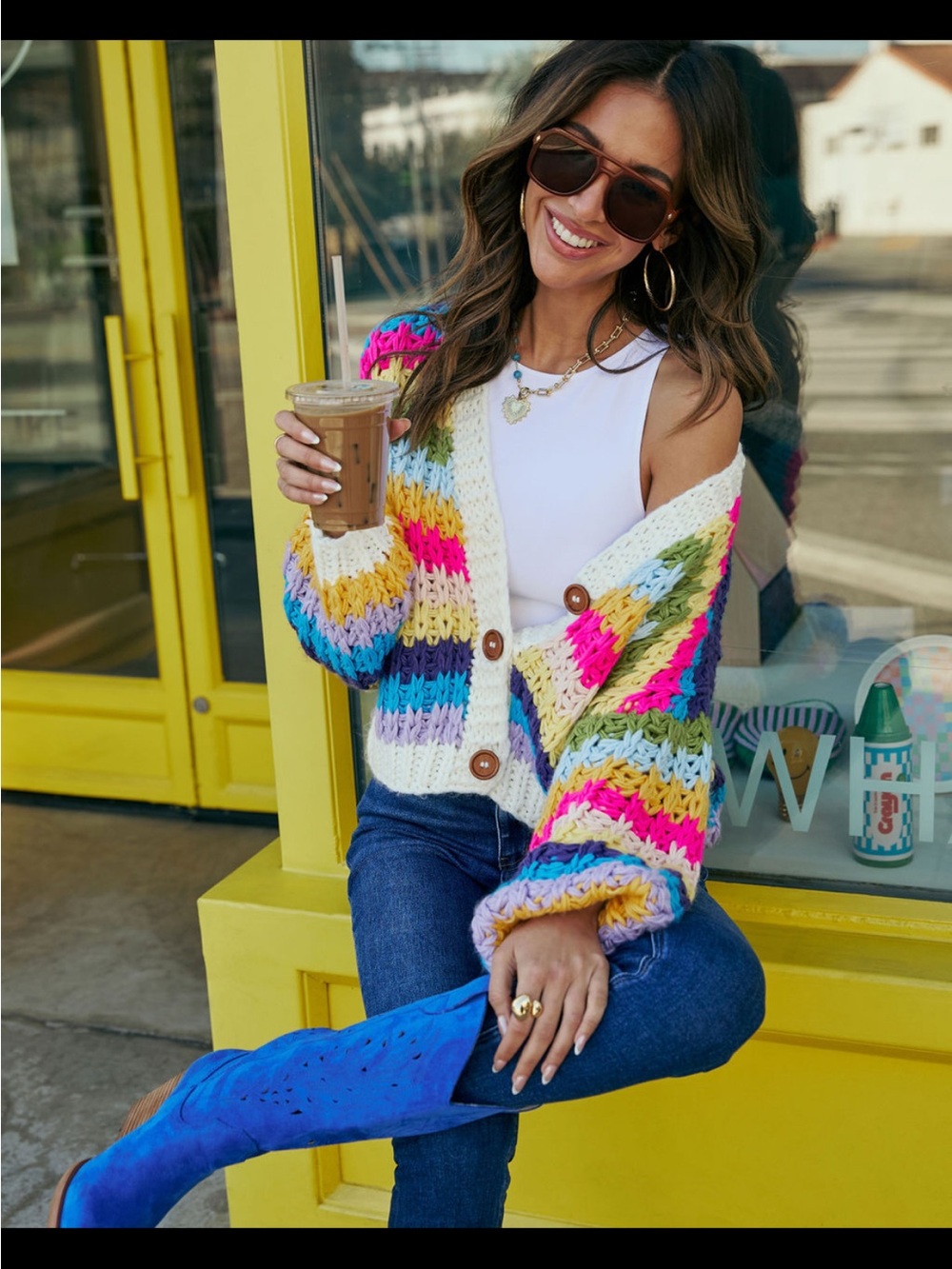 Vici Happy Trails Crochet Cardigan - Size XS